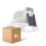 Confezione Multipack 4x Ledvance LED  SPOT ADJUST Aluminium  8W 720lm 36D - 940 Bianco Freddo | Ritaglio 68mm - IP20 - Miglior Resa Cromatica -  Dimmerabile